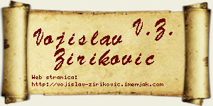 Vojislav Ziriković vizit kartica